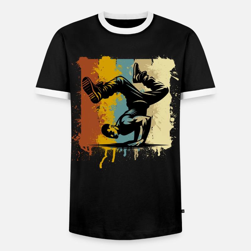 Breakdance - Männer Kontrast-T-Shirt - Schwarz/Weiß