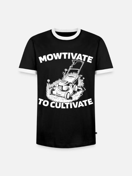 Rasenmäher Mähen - Männer Kontrast-T-Shirt - Schwarz/Weiß