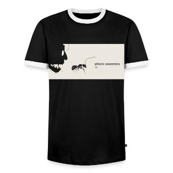 phonemisPhonemische Bewusstseinswissenschaft - Männer Kontrast-T-Shirt - Schwarz/Weiß - Vorne - AI Model Female 172 light (172cm) & AI Model Male 178 light (178cm)