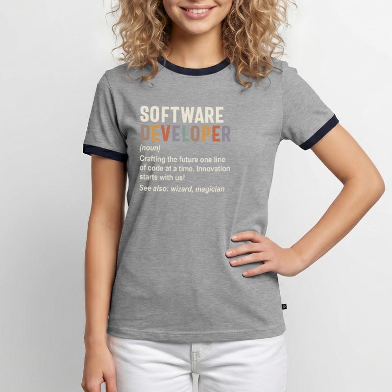Software Developer - Crafting the Future with Code Men's Ringer Shirt