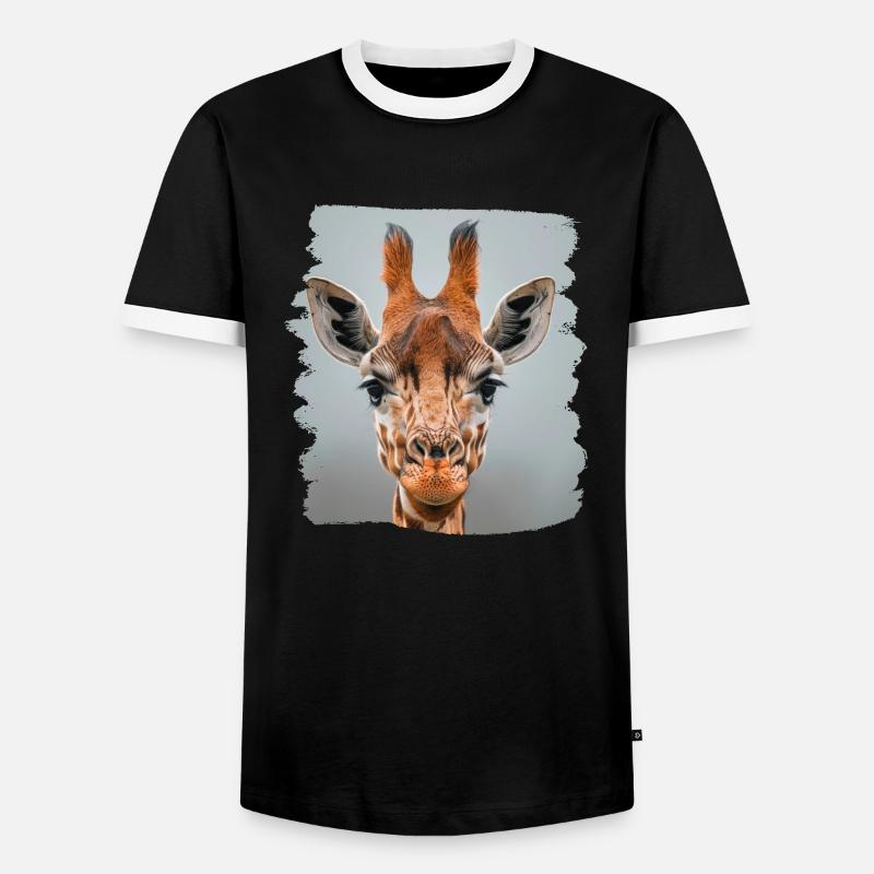 Giraffes Giraffe - Men's Ringer Shirt - black/white