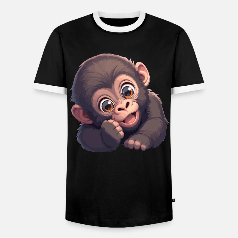 Gorillas Gorilla - Men's Ringer Shirt - black/white