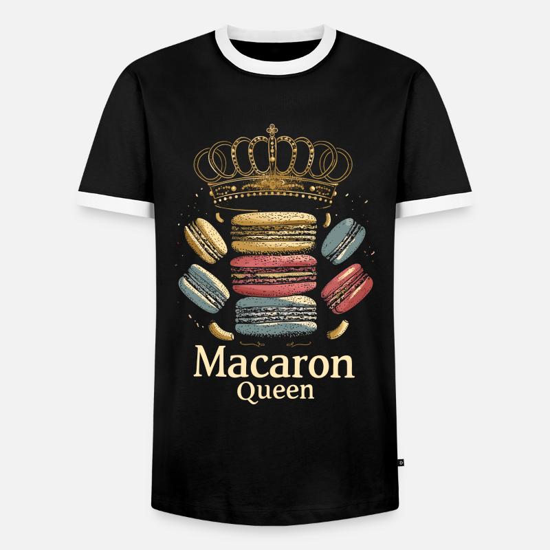 Macaron lovers Macaron Baker - Men's Ringer Shirt - black/white
