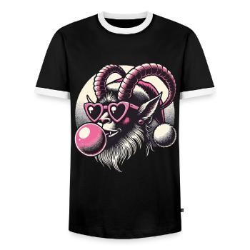 Krampus Weihnachten Sigma Male Cool - Männer Kontrast-T-Shirt - Schwarz/Weiß - Vorne - AI Model Female 172 light (172cm) & AI Model Male 178 light (178cm)