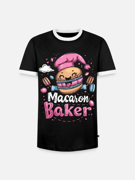 Macaron-liebhaber Macaron Baker - Männer Kontrast-T-Shirt - Schwarz/Weiß