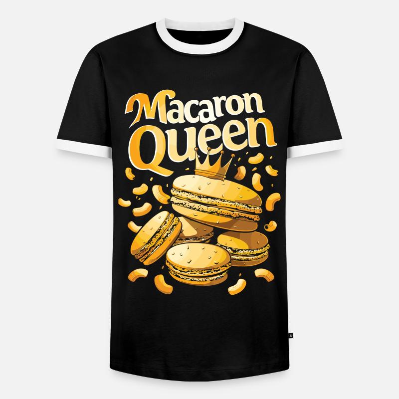 Macaron lovers Macaron Baker - Men's Ringer Shirt - black/white