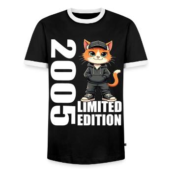 Limited Edition 2005 Geburtstag 2005 Geboren - Männer Kontrast-T-Shirt - Schwarz/Weiß - Vorne - AI Model Female 172 light (172cm) & AI Model Male 178 light (178cm)