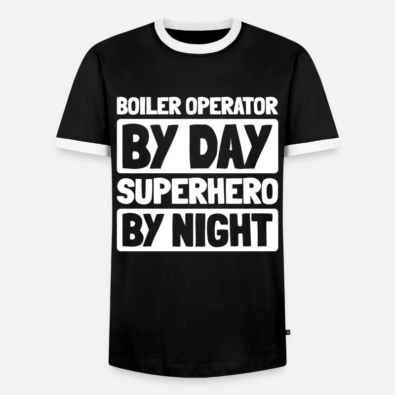 Boiler operators - Men's Ringer Shirt - black/white