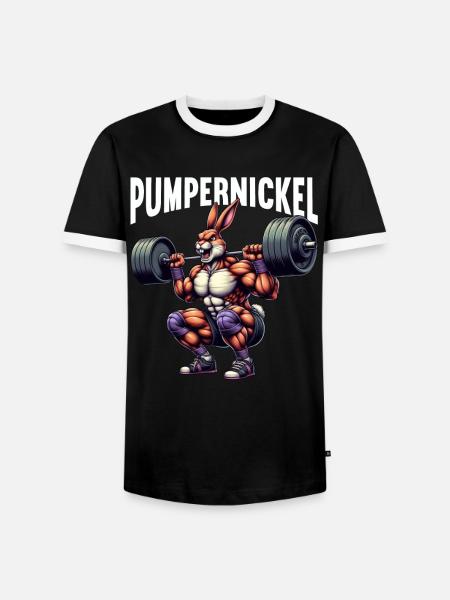 Pumpernickel-Kaninchen Fitnesstrainer Bodybuilder - Männer Kontrast-T-Shirt - Schwarz/Weiß
