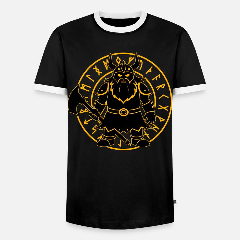 Wikinger - Männer Kontrast-T-Shirt - Schwarz/Weiß