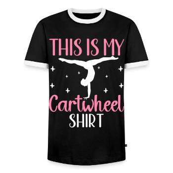 Gymnastics Lover Gymnastics Girl This is - Men's Ringer Shirt - black/white - Front - AI Model Female 172 light (172cm) & AI Model Male 178 light (178cm)