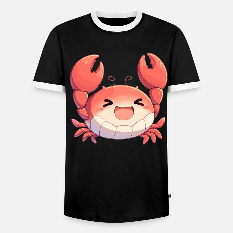 Krabbe Krabben - Männer Kontrast-T-Shirt - Schwarz/Weiß