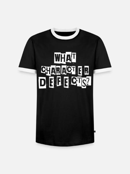 What Character Defects Trockener Alkoholiker - Männer Kontrast-T-Shirt - Schwarz/Weiß