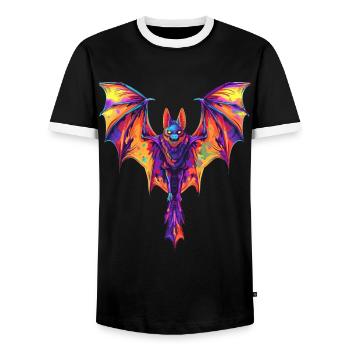 Schläger - Männer Kontrast-T-Shirt - Schwarz/Weiß - Vorne - AI Model Female 172 light (172cm) & AI Model Male 178 light (178cm)