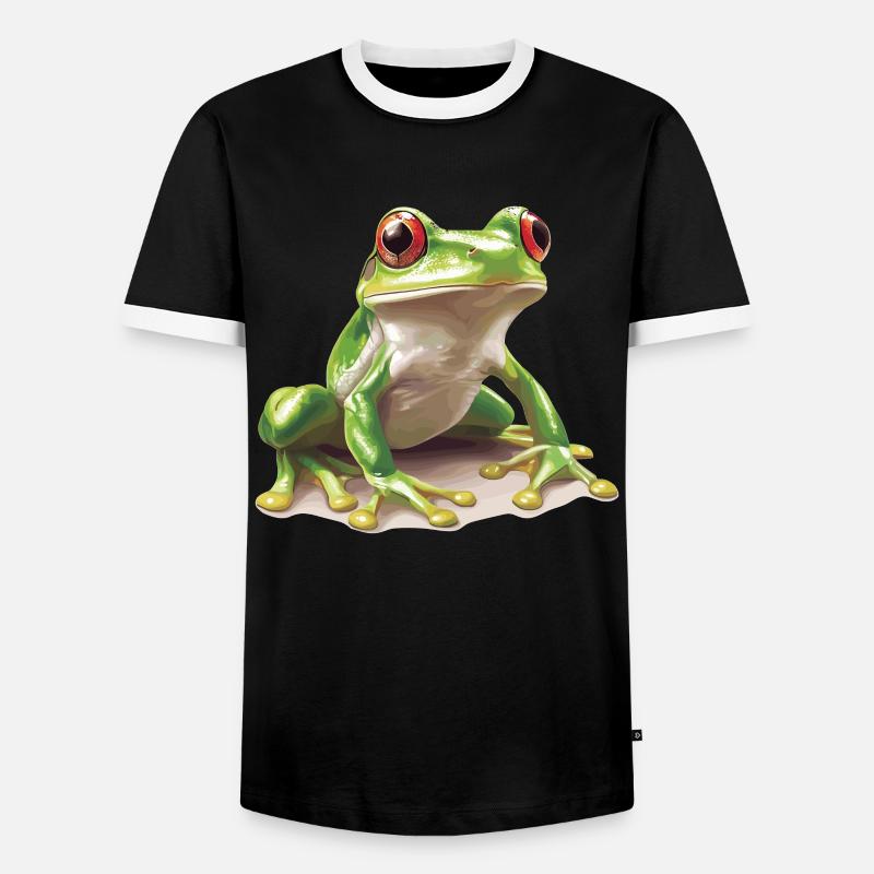 Frog Frogs - Men's Ringer Shirt - black/white