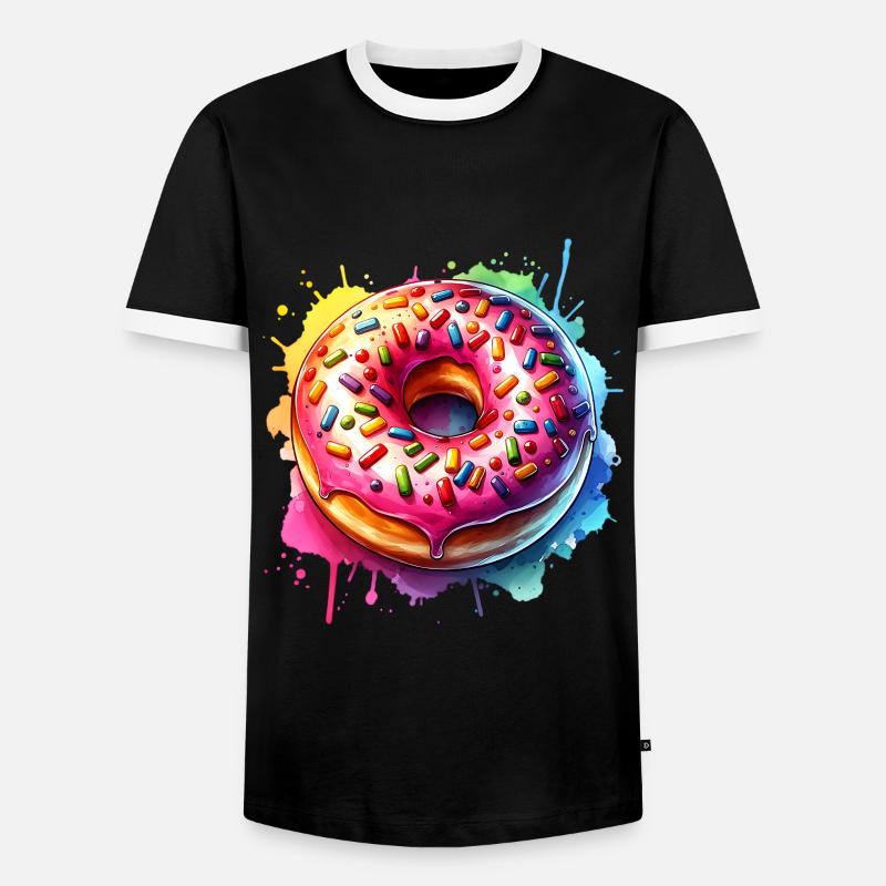 Doughnut - Men's Ringer Shirt - black/white
