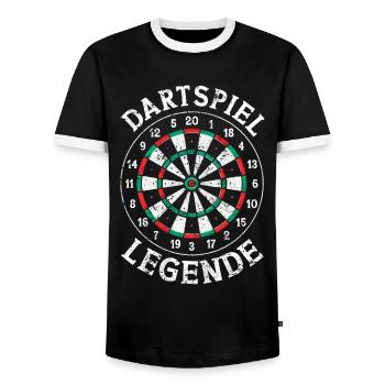 Fléchettes Jeu de fléchettes Jeu de fléchettes Jeu de fléchettes - T-shirt contrasté Homme - noir/blanc - Devant - AI Model Female 172 light (172cm) & AI Model Male 178 light (178cm)