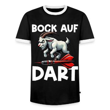 Fléchettes Jeu de fléchettes Jeu de fléchettes Jeu de fléchettes - T-shirt contrasté Homme - noir/blanc - Devant - AI Model Female 172 light (172cm) & AI Model Male 178 light (178cm)
