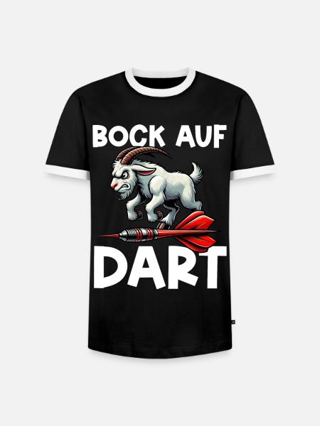 Darten Dartspieler Dartscheibe Dartpfeil Dartboard - Männer Kontrast-T-Shirt - Schwarz/Weiß