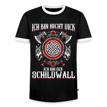 Vikings, Mythologie nordique, Dieux, Viking - T-shirt contrasté Homme - noir/blanc - Devant - AI Model Female 172 light (172cm) & AI Model Male 178 light (178cm)