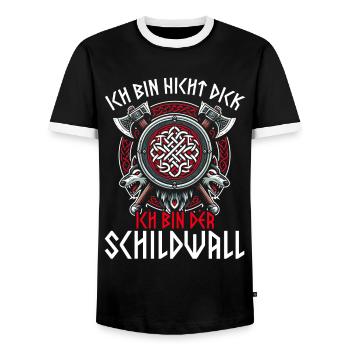 Vikings, Mythologie nordique, Dieux, Viking - T-shirt contrasté Homme - noir/blanc - Devant - AI Model Female 172 light (172cm) & AI Model Male 178 light (178cm)