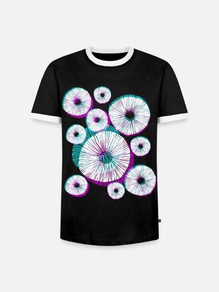 Pilzvielfalt Pilze Pilzsporen - Männer Kontrast-T-Shirt - Schwarz/Weiß