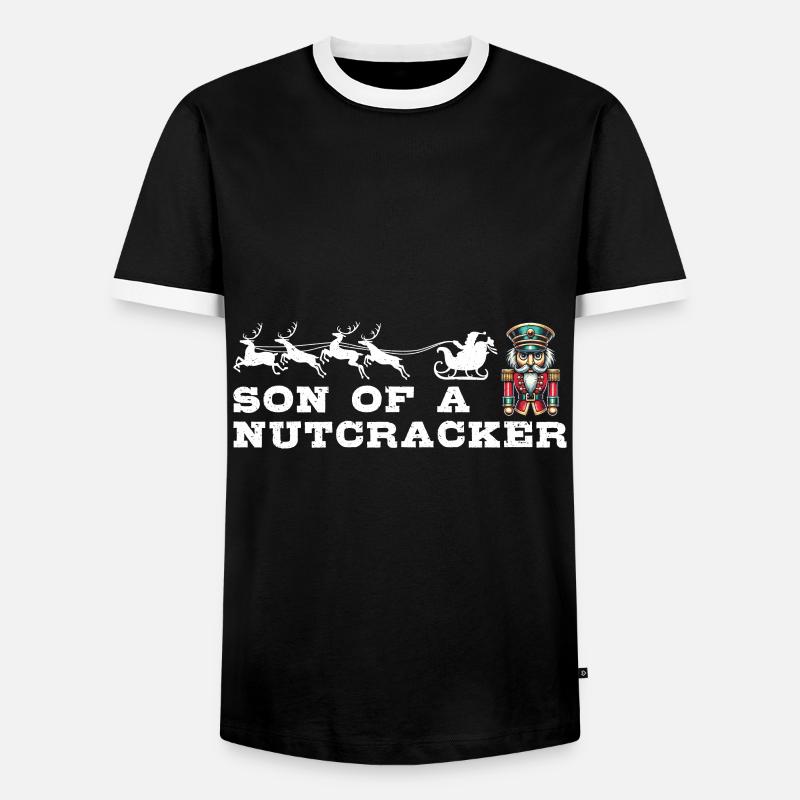 Christmas Nutcracker Fun - Men's Ringer Shirt - black/white