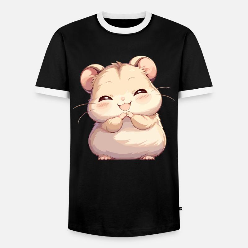 Hamster - Männer Kontrast-T-Shirt - Schwarz/Weiß