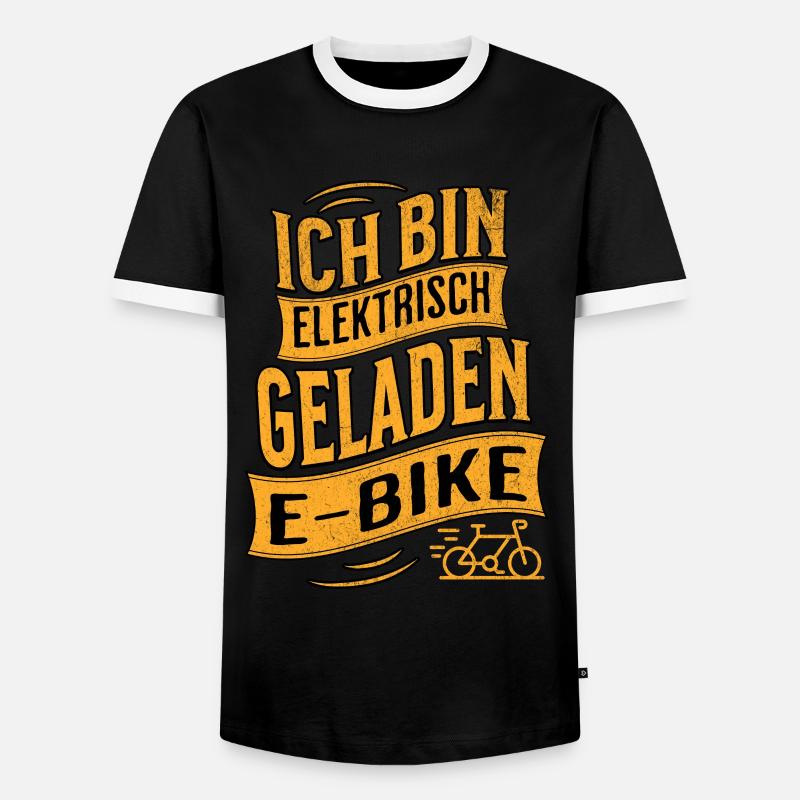 E-Bike E-Biker - Männer Kontrast-T-Shirt - Schwarz/Weiß