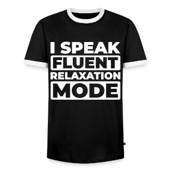 Beauty therapist - Men's Ringer Shirt - black/white - Front - AI Model Female 172 light (172cm) & AI Model Male 178 light (178cm)