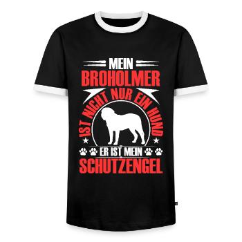 Broholmer est mon ange gardien Broholmer - T-shirt contrasté Homme - noir/blanc - Devant - AI Model Female 172 light (172cm) & AI Model Male 178 light (178cm)