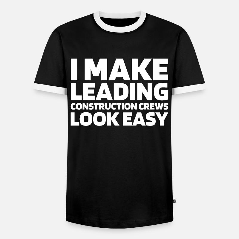 Construction foreman - Men's Ringer Shirt - black/white