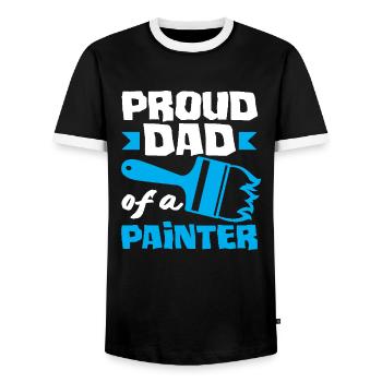 Stolzer Papa Eines Malers Perfekt - Männer Kontrast-T-Shirt - Schwarz/Weiß - Vorne - AI Model Female 172 light (172cm) & AI Model Male 178 light (178cm)