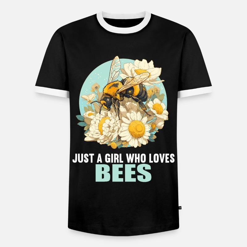 Bees Bee - Men's Ringer Shirt - black/white