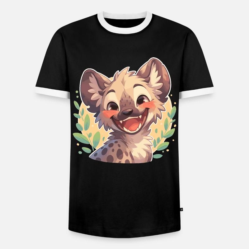Hyänen Hyäne - Männer Kontrast-T-Shirt - Schwarz/Weiß