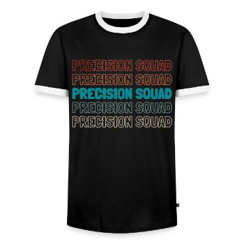 Civil Engineer Kader - Men's Ringer Shirt - black/white - Front - AI Model Female 172 light (172cm) & AI Model Male 178 light (178cm)
