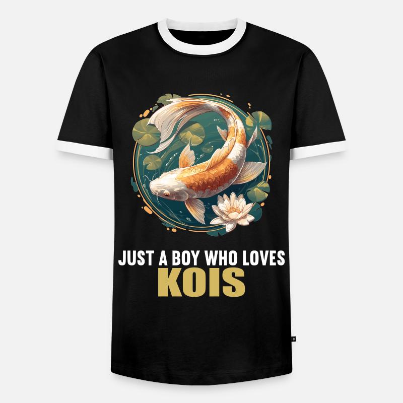 Koi Koi Carp - Men's Ringer Shirt - black/white