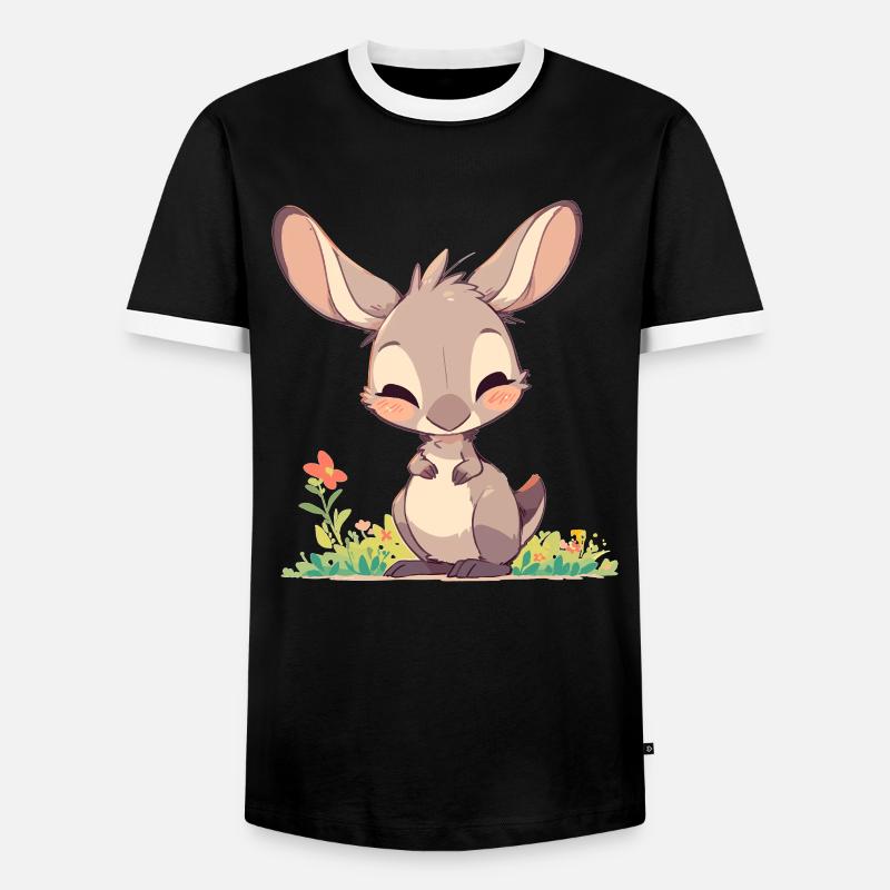 Kangaroos Kangaroo - Men's Ringer Shirt - black/white