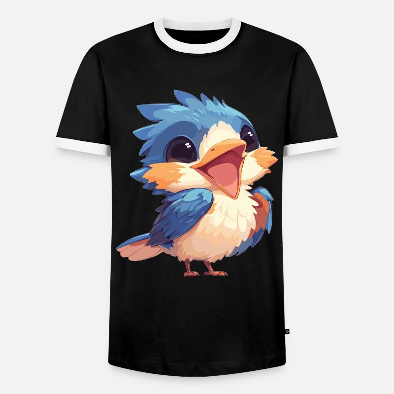 Eisvögel Eisvogel - Männer Kontrast-T-Shirt - Schwarz/Weiß