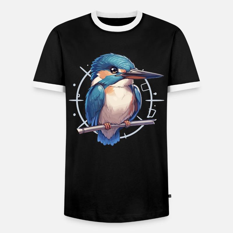 Eisvögel Eisvogel - Männer Kontrast-T-Shirt - Schwarz/Weiß