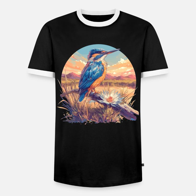 Eisvögel Eisvogel - Männer Kontrast-T-Shirt - Schwarz/Weiß