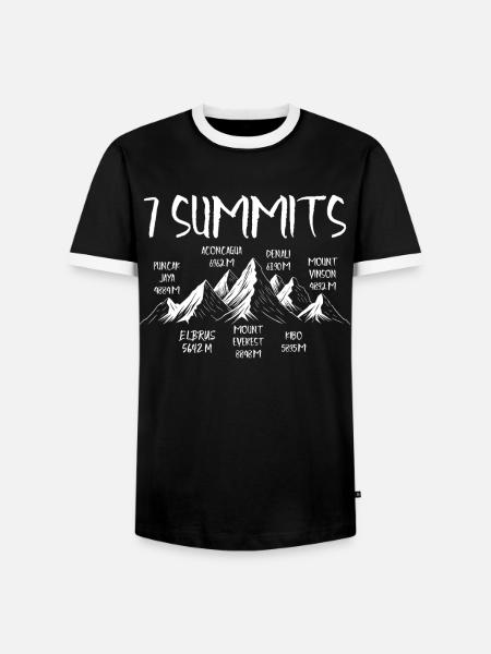 7 Summits Puncak Jaya - Men's Ringer Shirt - black/white