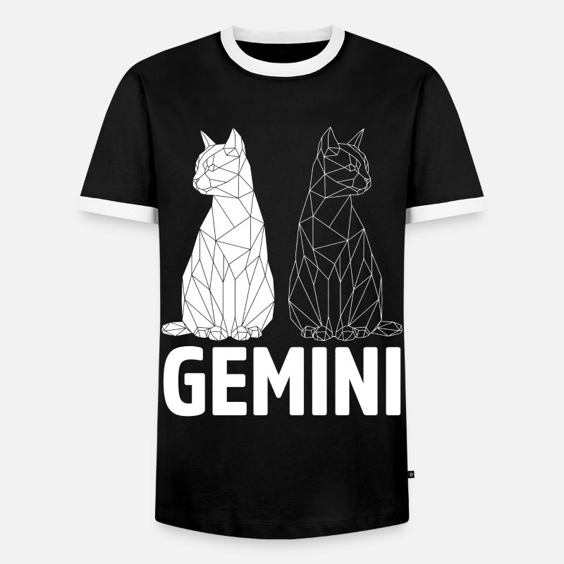 Gémeaux - T-shirt contrasté Homme - noir/blanc