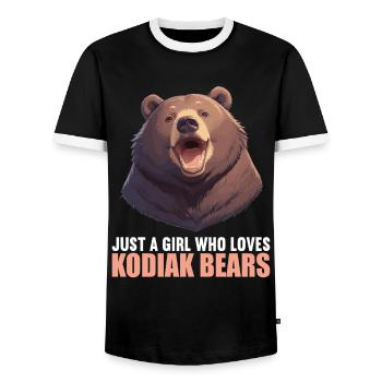Ours Kodiak Ours Kodiak - T-shirt contrasté Homme - noir/blanc - Devant - AI Model Female 172 light (172cm) & AI Model Male 178 light (178cm)