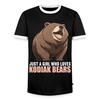 Ours Kodiak Ours Kodiak - T-shirt contrasté Homme - noir/blanc - Devant - AI Model Female 172 light (172cm) & AI Model Male 178 light (178cm)