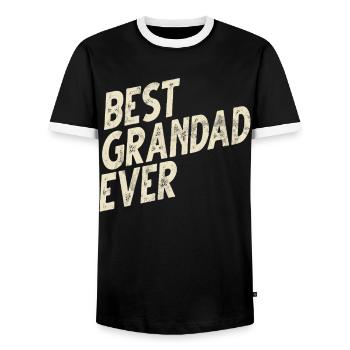 Grand-père Grand-père Pops Grand-parent - T-shirt contrasté Homme - noir/blanc - Devant - AI Model Female 172 light (172cm) & AI Model Male 178 light (178cm)