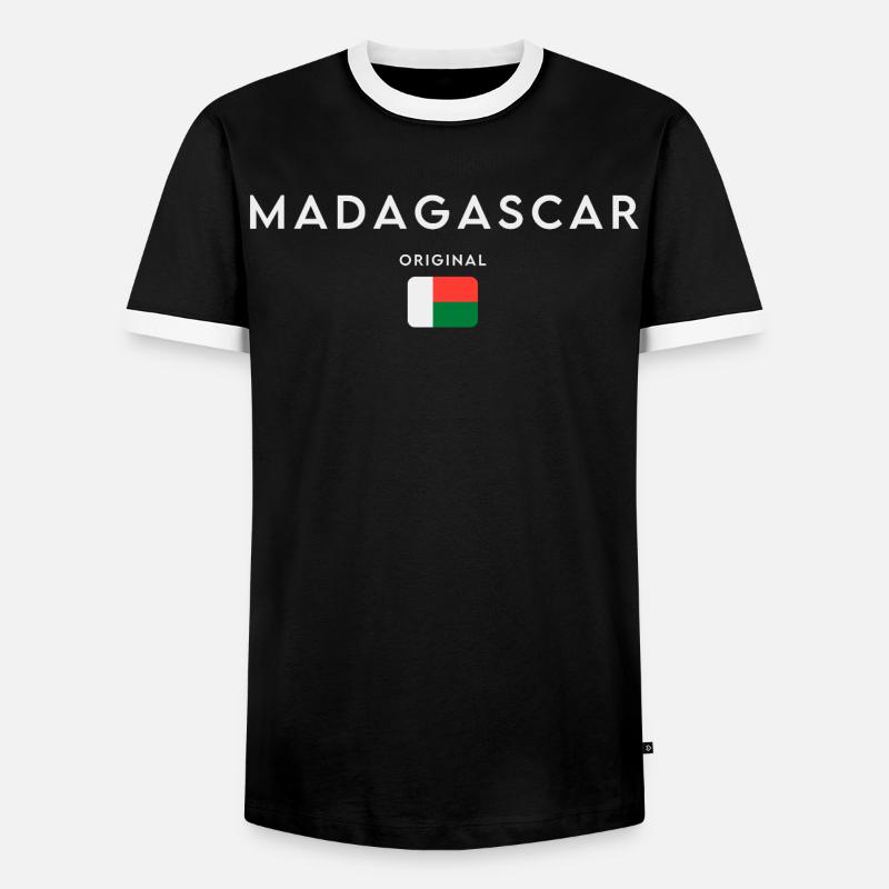 Madagascar flag, Malagasy pride - Men's Ringer Shirt - black/white