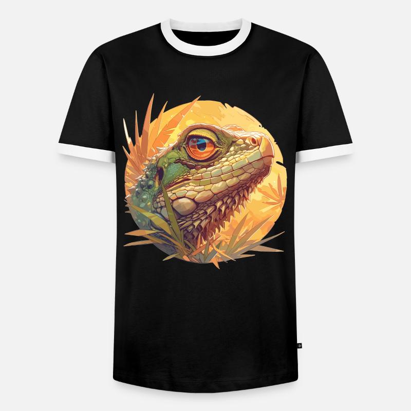 Lizards Lizard - Men's Ringer Shirt - black/white