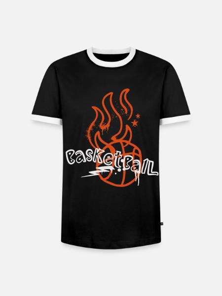 Basketball Basketballer - Männer Kontrast-T-Shirt - Schwarz/Weiß