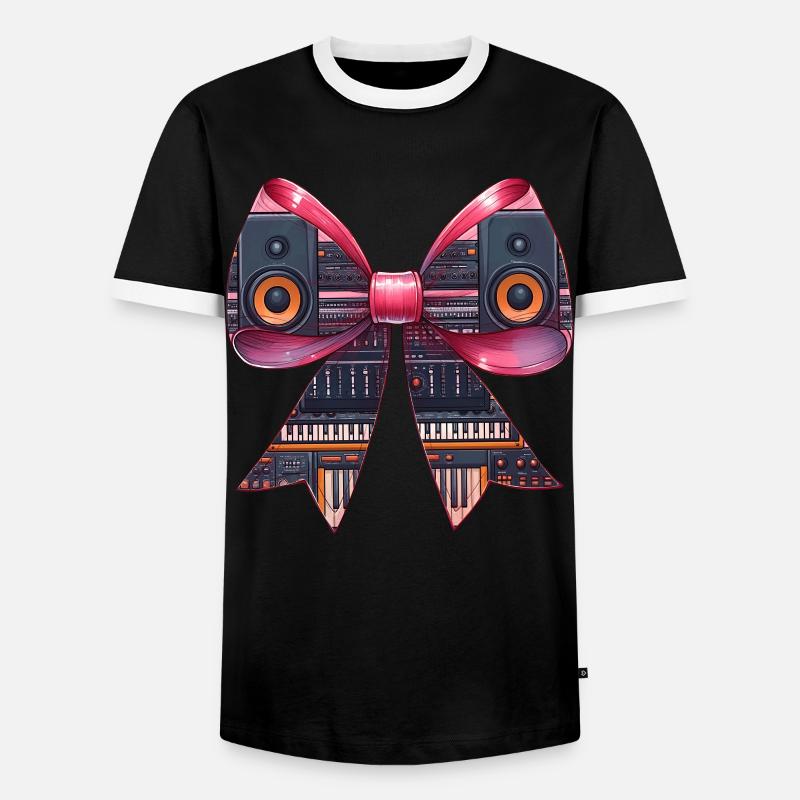 Coquette Bow Tontechniker Tontechniker - Männer Kontrast-T-Shirt - Schwarz/Weiß